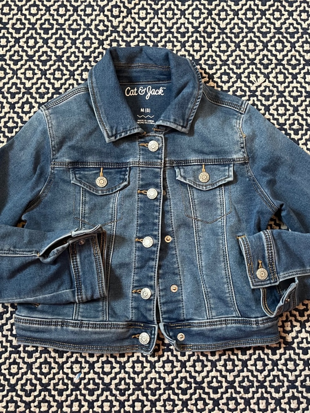 Cat & Jack Taget Girls Jean Denim Jacket size Medium